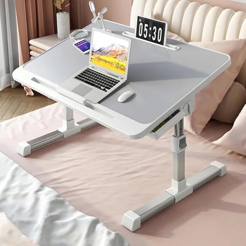 Tablet Lap Desk - เตียงแล็ปท็อปโต๊ะถาดเตียงแล็ปท็อปแบบปรับได้ขาตั้งโต๊ะยืนแบบพกพาพับขาโต๊ะแท็บเล็ตตักสําหรับโซฟาโซฟาชั้น
