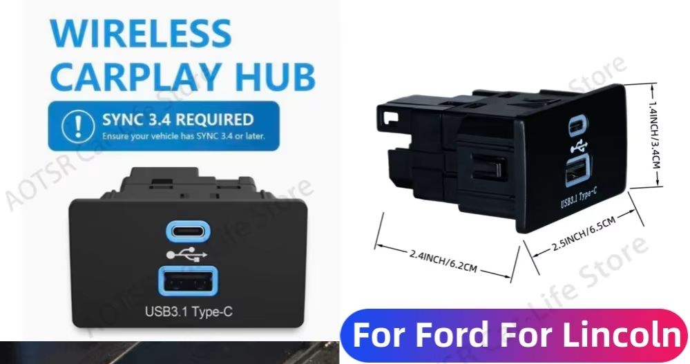 อะแดปเตอร์ CarPlay ไร้สาย Andr - Usb Hub Type C บทวิจารณ์และราคา
