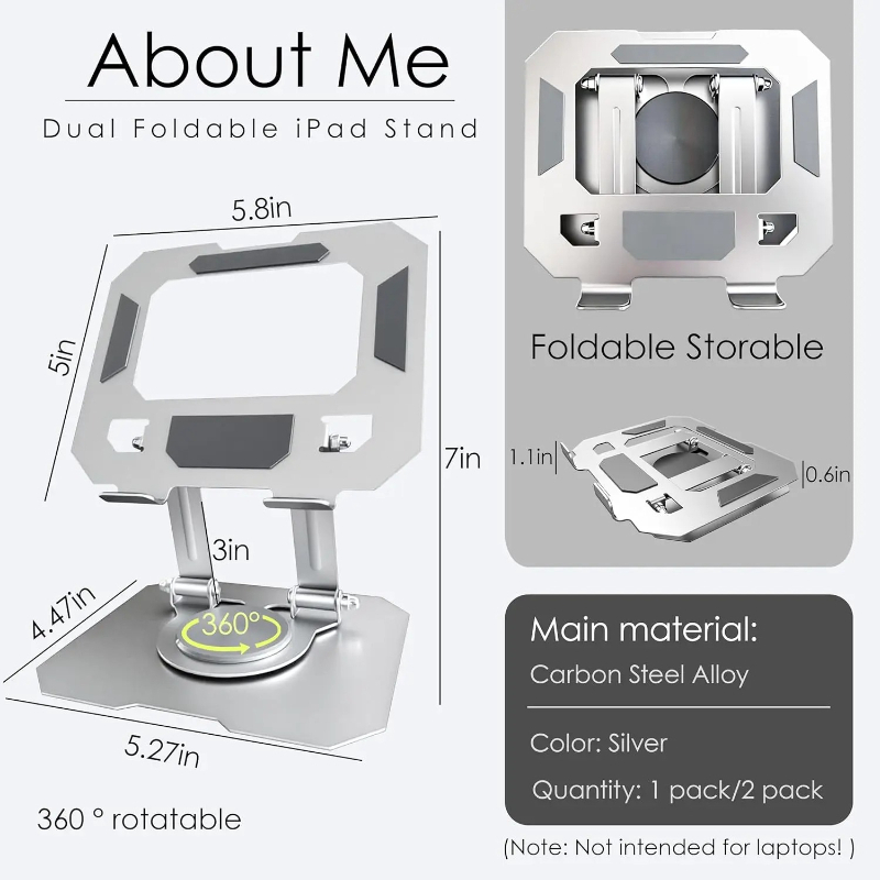 ขาตั้งแท็บเล็ตโลหะหมุนได้ 360  - Cooling Stand Tablet บทวิจารณ์และราคา