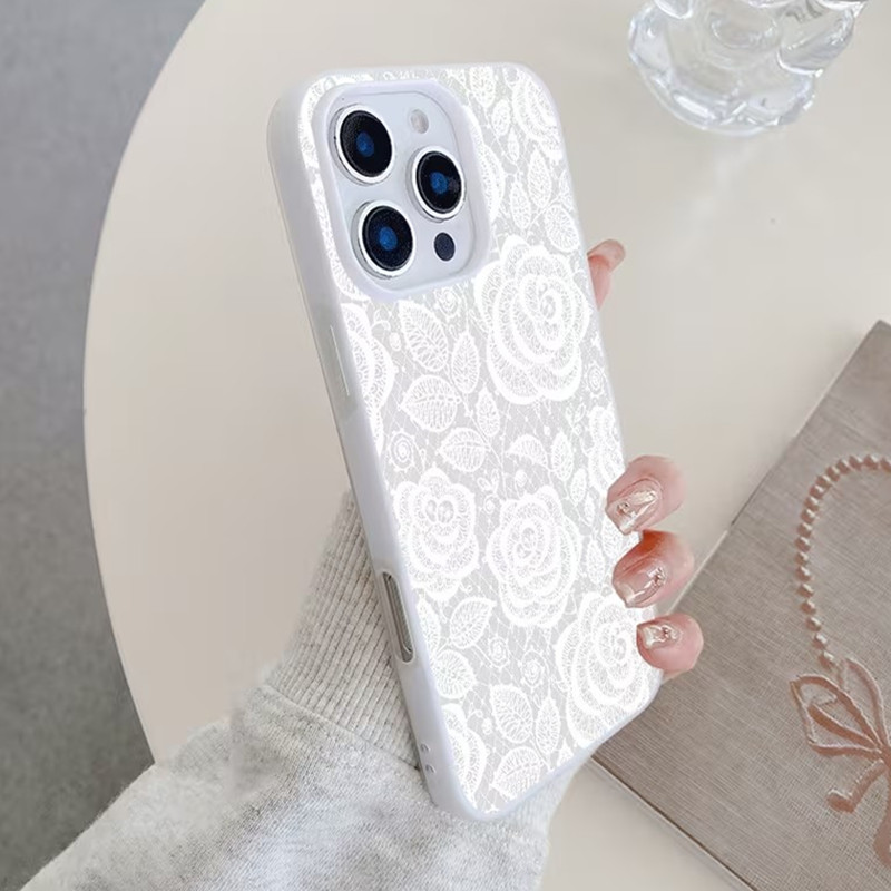 เคสโทรศัพท์ลายดอกไม้ลูกไม้สีขา - Samsung Galaxy A55 บทวิจารณ์และราคา
