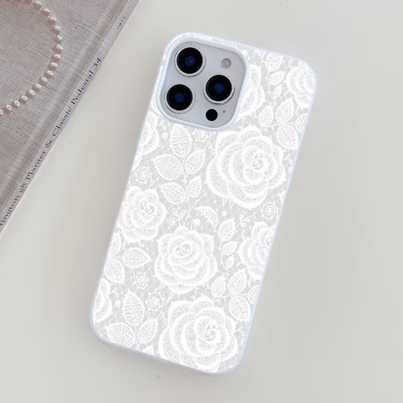 เคสโทรศัพท์ลายดอกไม้ลูกไม้สีขา - Samsung Galaxy A55 บทวิจารณ์และราคา