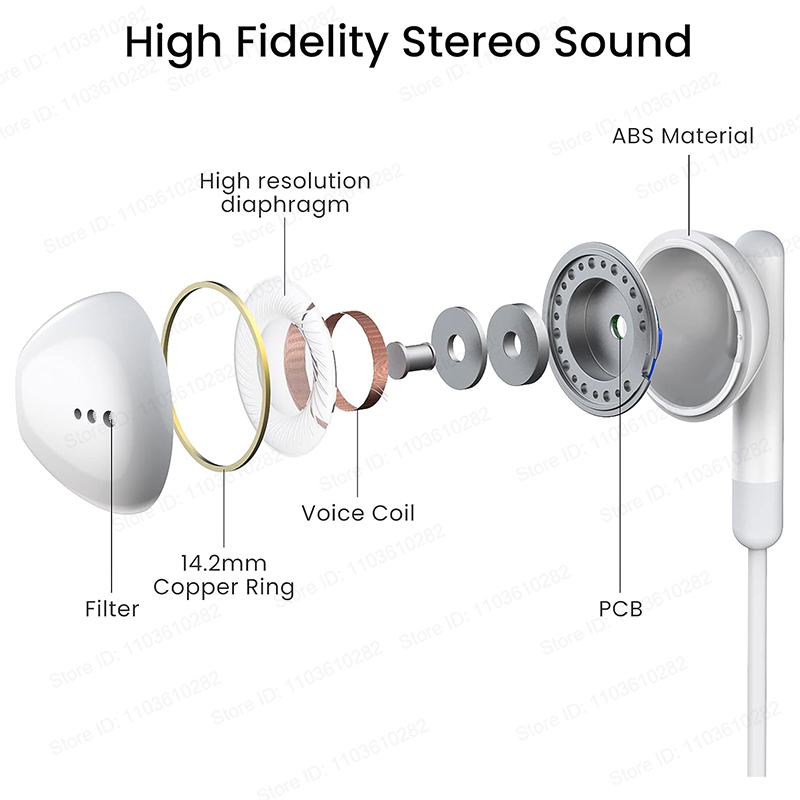 หูฟังแบบมีสายสําหรับiPhone 16  - Wired Earphone Lightning บทวิจารณ์และราคา
